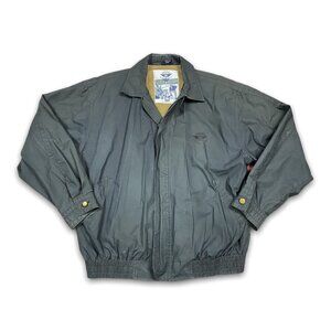 Vtg 80’s Levis Dockers Navy Blue Grandpa Bomber Full Zip Golf Jacket Mens Sz M